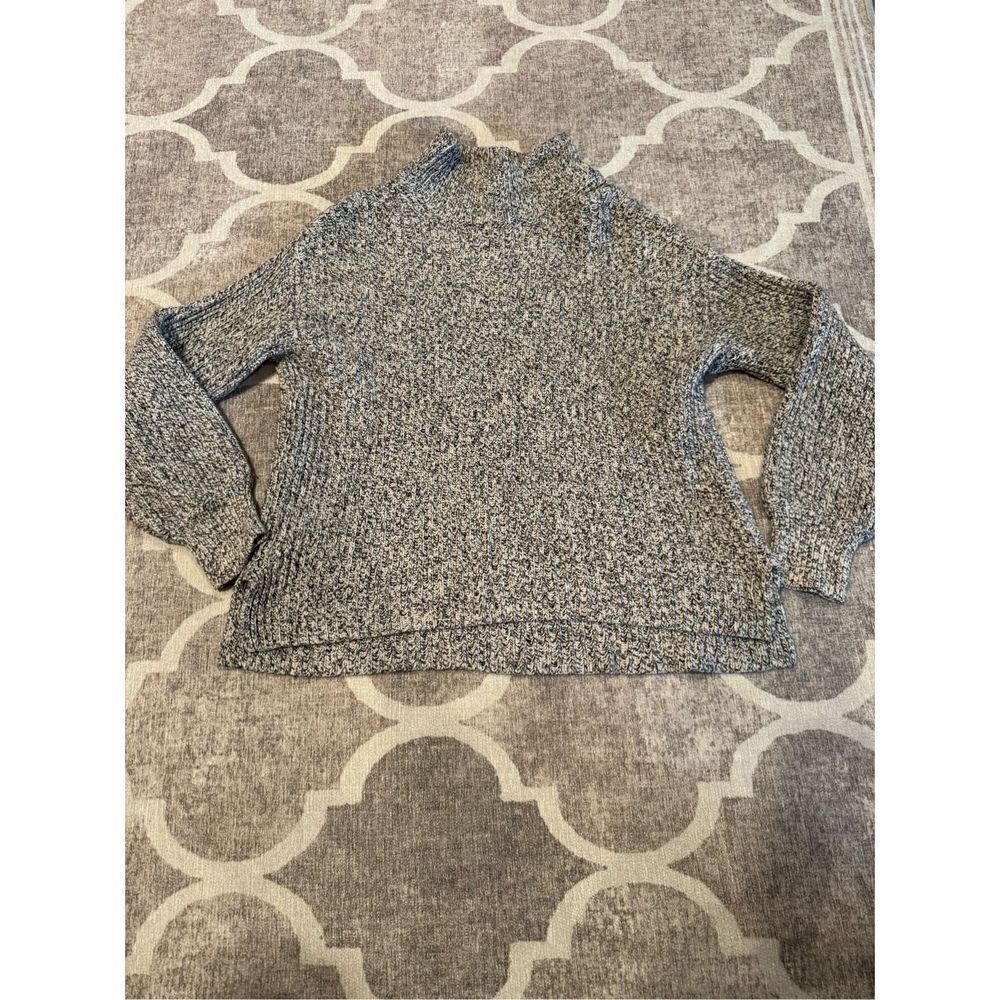 H&M wool blend mock neck oversized cable knit sweater size xs